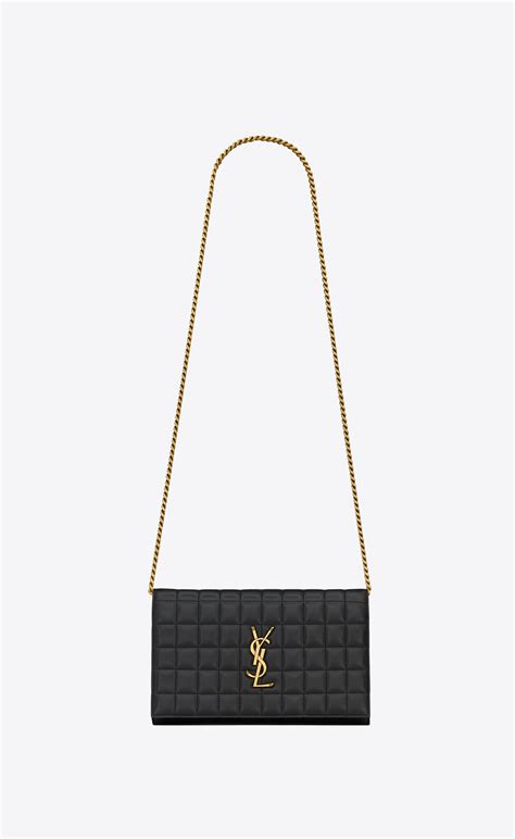 ysl portafoglio linea tessile|Portafogli con catena Envelope Cassandre in pelle verniciata.